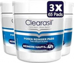 Clearasil Pore Cleaner Pads - Anti Pimple & Blackhead Pads pooride puhastamiseks n&auml;ol - 3 x 65 t&uuml;kki