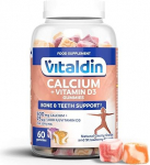 VITALDIN kaltsium + D3-vitamiini kummikud - 500 mg kaltsiumi ja 1000 IU D-vitamiini - 60 puuviljapurukest (1 kuu) puuvilja maitsega - normaalsete luude ja hammaste s&auml;ilitamiseks - gluteenivaba - lastele ja t&auml;iskasvanutele.