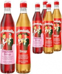 Almdudler siirup proovipakk 4 x 700 ml: 2 x 700 ml Almdudler Alpine Herbs ja 2 x 700 ml vaarika-tsitruni siirupit - teeb umbes 7 liitrit soodat.