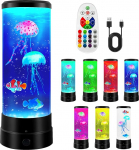 BYZESTY meduusilamp, meduusilamp, lava lamp, lava lamp, lava lamp, meduusilamp, LED meduusilamp, 17 v&auml;rvi, meduuside akvaariumilamp meeleoluvalgustuseks, &ouml;&ouml;sel valgustamiseks, kodukaunistuseks
