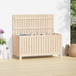 prissent Garden Chest Brown 115 x 49 x 60 cm Solid Pine Garden Chest Wooden Garden Chest Bench Storage Boxes Bench Outdoor Garden Box Wood Storage Box Wooden Seat Chest Garden Box Large