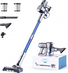 Lubluelu Battery Vacuum Cleaner, 50 Minutes Running Time, Vacuum Cleaner Wireless Suction Power, Battery Vacuum Cleaner Freestanding 25.9 V, 120,000 rpm, Vacuum Cleaner for Pet Hair, Carpet, Hard