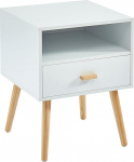 BA&Iuml;TA - Ulos Bedside Table White and Wood