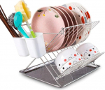 N&otilde;udekuivatusrest koos s&ouml;&ouml;giriistade hoidja, tassihoidja ja kuivati k&ouml;&ouml;gi t&ouml;&ouml;laua jaoks, plaadi kroomitud n&otilde;udekuivataja