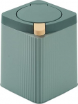Zhongren V&auml;ike pr&uuml;gikast koos push-kaanega K&ouml;&ouml;k Vannituba Elu Bin Recycling Square Office Waste Bin Kodu magamistuba Pr&uuml;gikast Plastist 8L (roheline)