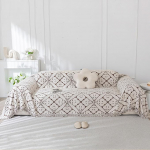 HANDONTIME Diivan Slipcover Vintage koer diivan kate kaitsja pruun geomeetriline L kuju diivan kate lill beež diivan katab 3 padjad diivan diivan viskamine &scaron;enill diivan katted 180.3