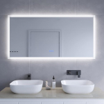 Suur vannitoa peegel koos valgustusega 140 x 70 cm seinal&uuml;litiga Vannitoa peegel Soojendatud LED-valgusega peegel Seinapeegel Energias&auml;&auml;stu Touch Switch Dimmable Cool White Neutral White Warm White Peegel