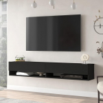 [en.casa] Laitila TV-kapp 2 riiuliga 2 kapiuksega Lowboard TV-laud 180 x 31,5 x 29,5 cm Sideboard rippuv must
