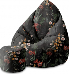 DreamRoots DreamRootsDreamRoots Bean Bag 80 x 80 x 120 cm - Bean Bag koos seljatoe ja kaanega - istmepadi t&auml;iskasvanutele koos t&auml;idisega M