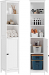 RRX Tall Bathroom Storage Cabinet, kitsas vannitoa kapp ukse ja riiuliga, 13.8 "L x 12.6" W x 63 "H, vabalt seisev kitsas kapp koos kallutatava kaitsega, vannitoa, k&ouml;&ouml;gi hoiustamiseks