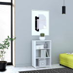 Forte Tempra 2 Modernne raamaturiiul 50 60, riiul 2 riiuliga, valge riiul, seisev riiul, kontor, teismeliste tuba, lastetuba, puukomposiit, valge, 54 cm lai x 85,5 cm k&otilde;rge x 34,8 cm s&uuml;gavus.