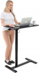 Tatkraft Bliss Airlift pneumaatiline ratastega Sit-Stand s&uuml;learvutilaud, reguleeritav k&otilde;rgus 74-115 cm, kerge gaasit&otilde;stuk, suur lauaplaat, sobib kuni 19-tollise s&uuml;learvuti ja hiire jaoks, vastupidav