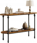 Konsoollaud puidust riiulilaua &otilde;huke koridorilaua k&uuml;lglaud t&ouml;&ouml;stuslik disain diivani taga koridoris elutoa sissep&auml;&auml;suks (100 x 25 x 75 cm / 39.4 x 9.8 x 29.5 tolli)