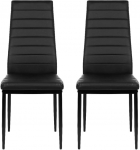 DDMINE s&ouml;&ouml;gitoa toolid, 2 tooli, s&ouml;&ouml;gitoa toolid modern, kunstnahast kate, k&otilde;rge seljatugi, mugav s&ouml;&ouml;gitoa tool, kunstnahast tool, SGS testitud (2, must)