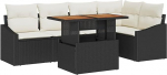 Garten-Sofa-Set mit Speicher 6 tk Schwarz Poly Rattan Model3358574