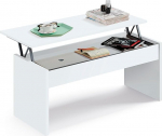 briebe kohvilaud, reguleeritava k&otilde;rgusega, s&ouml;&ouml;gituba, elutuba, kohvilaud diivanile, 47 x 100 x 50 cm, 58 x 100 x 50 cm (K x L x S x S), opaal (valge)