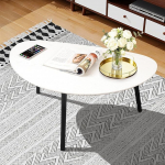 Kaasaegne kohvilaud Kohvilaud ruumi jaoks Unikaalne lihtne ovaalne keskne laud puidust raamiga elutuppa 85x48x40cm