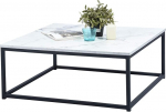 Kohvilaud Modernne k&uuml;ljelaud Metallist raamiga elutoa laud kodukontorisse Marmor 80 x 80 x 34 cm