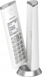 Panasonic KX-TGK220GW disainitelefon automaatvastajaga ja &auml;ratuskellaga, majasisene telefon (juhtmeta), HD-telefoni, valge