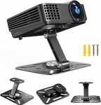 Desktop Projector Stand, 360 &deg; p&ouml;&ouml;ratav kokkupandav metallist projektorihoidik t&otilde;stetav kaasaskantav projektori stend koduteatri kontorile reguleeritava k&otilde;rguse nurga hoidik laua/seina jaoks