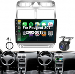 Hodozzy Carplay Androidi autoraadio Peugeot 307 2002-2013, 9-tolline puuteekraan Android Car/DSP/WiFi/GPS/RDS/FM/Bluetooth 5.0/USB/Sat Naviga