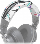 WC BandZ ATH - t&auml;iustatud peapaelakate Audio Technica ATH M50X / M50XBT / M50 / M40X / M40 / M40FS / M30X / M30 / M20X / MSR7 jaoks Wicked Cushions | 90's White