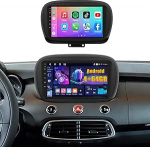 4+64G Android autoraadio Fiat 500X 2014 2015 2016 2017 2018 2019 2020 juhtmevaba Carpaly & Android Car, 9-tolline IPS puuteekraaniga raadio Bluetooth 5.0 / GPS / p&ouml;&ouml;rdkaamera / FM / WiFi / SWCga
