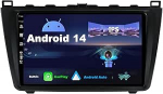 SXAUTO Android 14 autoraadio Mazda 6 Rui Wing (2007-2012) - Traadita CarPlay/Android auto - tagurduskaamera - roolijuhtimine DAB Fast-Boot WiFi DSP Bluetooth 5.0 WiFi - 2 DIN IPS 9 tolli