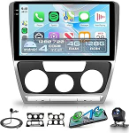 4G + 128G Android Autoradio VW Skoda Octavia 2007-2014 traadita Carplay Android auto GPS navigatsioon 5G WiFi, 9-tolline Incell puuteekraaniga autoraadio koos Mirror Link Bluetooth FM/RDS EQ/USB/SWC tagumine osa