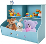 Ciounmb Children's Room Shelf, Toy Organiser, Storage Shelf for Children, Storage Boxes, Toy Shelf, Toy Organiser for Children's Room, Nursery, 79 x 36.5 x 61.5 cm (Light Blue)