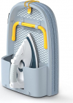 Joseph Joseph Pocket Space Saving Folding Ironing Board, Compact Table Top Ironing Board with Cotton Cover, Grey/Yellow