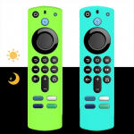 Silikon-Ersatz-Fernbedienung f&uuml;r 4K/HD-Streaming-Fernbedienung, rutschfest, waschbar, Schutz-Fernbedienung mit Umh&auml;ngeband, Blau und Gr&uuml;n, 2 St&uuml;ck