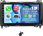 Android 13 autoraadio koos Carplay Android autoga, mis &uuml;hildub Benz W169 W245 B160 B170 B180 B200 W639 Vito Viano W906 Sprinteriga, 2G + 32G 9-tolline autostereo koos WiFi FM RDS tagantj&auml;rele vaatekaameraga