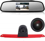 1280 x 720 pikslit kolmas 3. pidurituli tagurduskaamera pidurituli tagumine vaade veekindel + 4,3-tolline LCD autoekraan asendamine Mercedes Benz W906 Sprinter Viano Vito Transit Ducato Crafter T5 Master IR jaoks