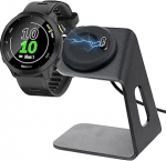 sciuU Laadija ja alus &uuml;hildub Garmin Forerunner/Fēnix/Venu/Instinct/Vivoactive seeriaga, laadimiskaabel 100 cm kaabel USB + hoidja eemaldatav alumiiniumsulamist - laadimisjaama hoidja dokki