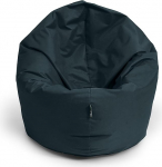 BuBiBag Bean Bag, 2-in-1 Function Seat Cushion with EPS Polystyrene Filling, 32 Colours, Floor Cushion, Armchair, Sofa (125 cm, Black)