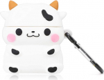 &Uuml;hildub AirPods Case Cut Cow 12, kaitsev silikoonist nahk Cover AirPod Case lehma Prindi v&otilde;tmehoidja, lapsed Teens t&uuml;drukud poisid Funny Kawaii Fashion Cartoon 3D Cute Cow Cover jaoks