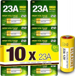 5Plus Group 23A A23 12V leelispatarei (10 tk) garaažiukse avajatele, v&otilde;tmeta uksekelladele ja alarmi kaugjuhtimispuldile.