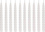 Ebersbacher Kerzenfabrik GmbH Renaissance Taper Candles Twisted White Pakend 10 tk Suurus ca 22 x 250 mm Individuaalselt fooliumiga.