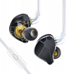 EZ EAR In-Ear Monitor CCZ BC04 HiFi k&otilde;rvaklapid DD & BA Dynamic Drivers Rich Details Kaabel K&otilde;rvaklapid IEM Deep Bass 2 Pin eemaldatava kaabliga telefoni PC muusika m&auml;ngude jaoks (must, mikrofon)