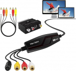 Video Recording Card, USB 2.0 Video Capture Card, RCA to USB Video Converter Grabber, Konverteerib VHS VCR Hi8 Mini DV digitaalseks PC TV Tape Player Camcorder, &Uuml;hildub Mac OS X v&otilde;i Windowsiga.
