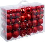 Bakaji 100 tk j&otilde;ulukuulde pakend l&auml;bim&otilde;&otilde;duga 3/4/6 cm j&otilde;ulupuu kaunistus (punane)