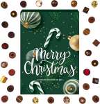 Hallingers Merry Christmas - Vegan Advent Calendar Chocolates High Quality Handmade Varied Part with Alcohol High-Quality Packaging (Box) - Gift Ideas Christmas & Gifts Advent