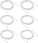 PATIKIL 2 m / 6.6 ft T5 T8 LED-lambid &uuml;henduskaabel, 6 LED kahepoolse 3-poolse kaabli pistiku pikenduskaabel LED-integreeritud torudele, valge