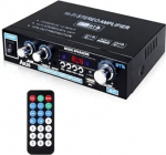 AK35 HiFi-v&otilde;imendi Bluetooth 5.0 2.0 kanaliga 30W X 2 HiFi Stereov&otilde;imendi Digitaalne v&otilde;imsusv&otilde;imendi Mini raadio heliv&otilde;imendi vastuv&otilde;tja koos FM-raadio, kaugjuhtimispuldi, SD-kaardi, USB, BT-ga