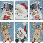 Disainit&ouml;&ouml;de ristpistes tikkimiskomplekt, naljakad s&otilde;bra ruudud