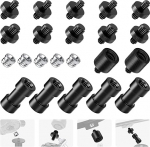 NEEWER Camera Screw Adapter, 22 t&uuml;kki 1/4 tolli kuni 1/4 tolli ja 1/4 tolli kuni 3/8 tolli statiivikeermega adapterite komplekt kaamera kinnituse, monopodi, kuulipea, v&auml;lklambi statiivi, statiivi jaoks - ST29