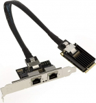 KALEA-INFORMATIQUE Mini PCI Express kaart (MiniPCIE) 2 porti RJ45 LAN GIGABIT Ethernet Intel I350 kiibistikuga - mPCIe NIC 10/100/1000