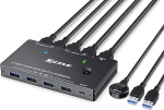 KCEVE 8K USB 3.0 KVM l&uuml;liti, HDMI KVM l&uuml;liti 2 porti, toetab resolutsiooni 7680 x 4320 @ 60Hz, 3840 x 2160 @ 120Hz 2 arvutile, hiirele, klaviatuurile ja monitorile