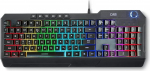 DR1TECH Wasp RGB m&auml;nguklaviatuur PC/PS4 jaoks LED taustavalgusega - 104 klahvi 26 klahviga Anti Ghosting - USB klaviatuur koos kaabliga (QWERTZ International Layout)